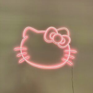 Pink LED Hello Kitty Sign Light